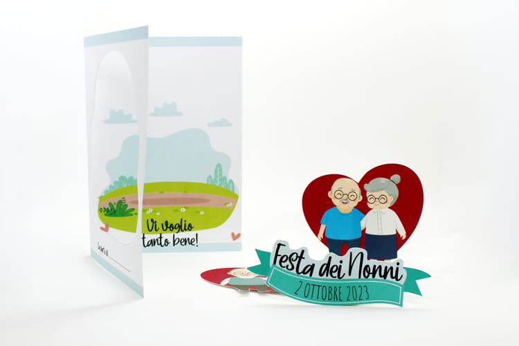 Parti ritagliate del bigliettino fai da te per la Festa dei nonni, 2023
