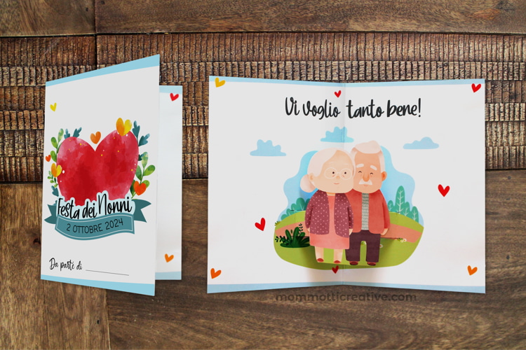 Bigliettino fai da te per la Festa dei nonni, anno 2024
